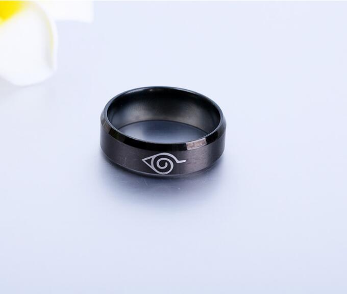 Naruto Ring for Men, Stainless Steel Titanium Jewelry