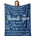 (Brand: Henazin) Thank You Gifts For Women/Men Blue  60"X50" Appreciation, Inspirational Blanket
