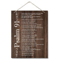 Inspirational Wood Art Signs Psalms 91 Wall Sign Hanging Printed Wall Plaque Wood Signs Bible Verse Print Christian Scripture for The Home or Office Decor Christian Wall Decor 10 X 7.8 inch E