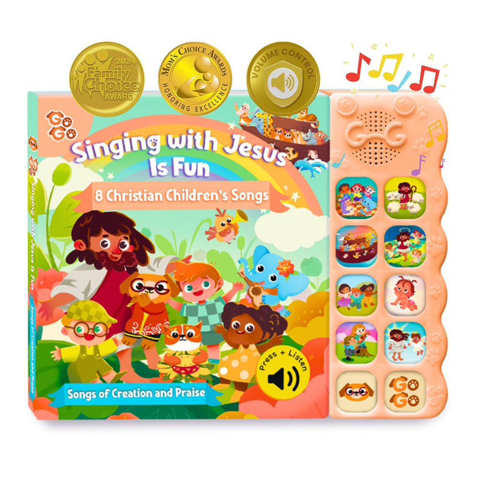 GO GO Songs of Creation and Praise: 8 Christian Songs Singing Books Sound Books for Toddlers 1-3 Music Book Bible Toys for Toddlers 1-3 Christian Childrens Books Sing Along Books for Kids 3-5