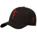 Christian Faith Hat - Proudly Display Your Love and Devotion for Jesus - Comfortable - Adjustable (Black/Red)