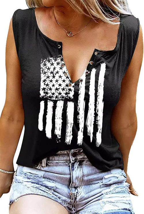 American Flag Tank Tops Women Patriotic Shirt USA Flag Sleeveless T-Shirt 4th of July Tee Tops (small)