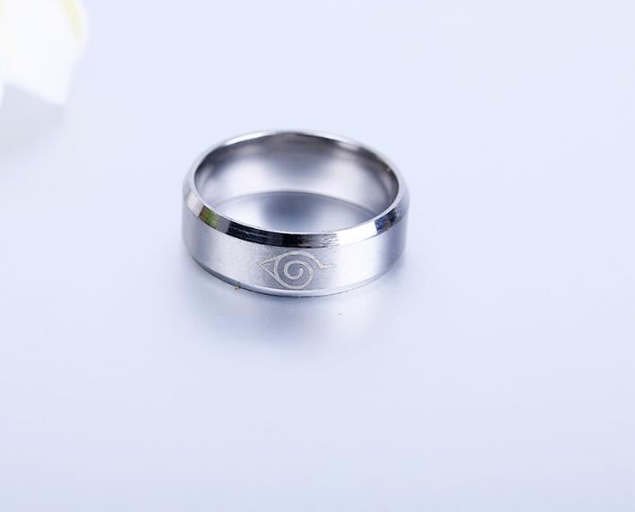 Naruto Ring for Men, Stainless Steel Titanium Jewelry
