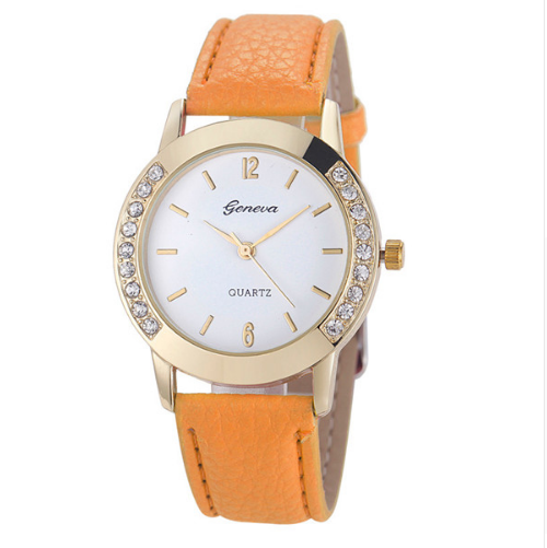 Geneva Leather Strap Watch for Women