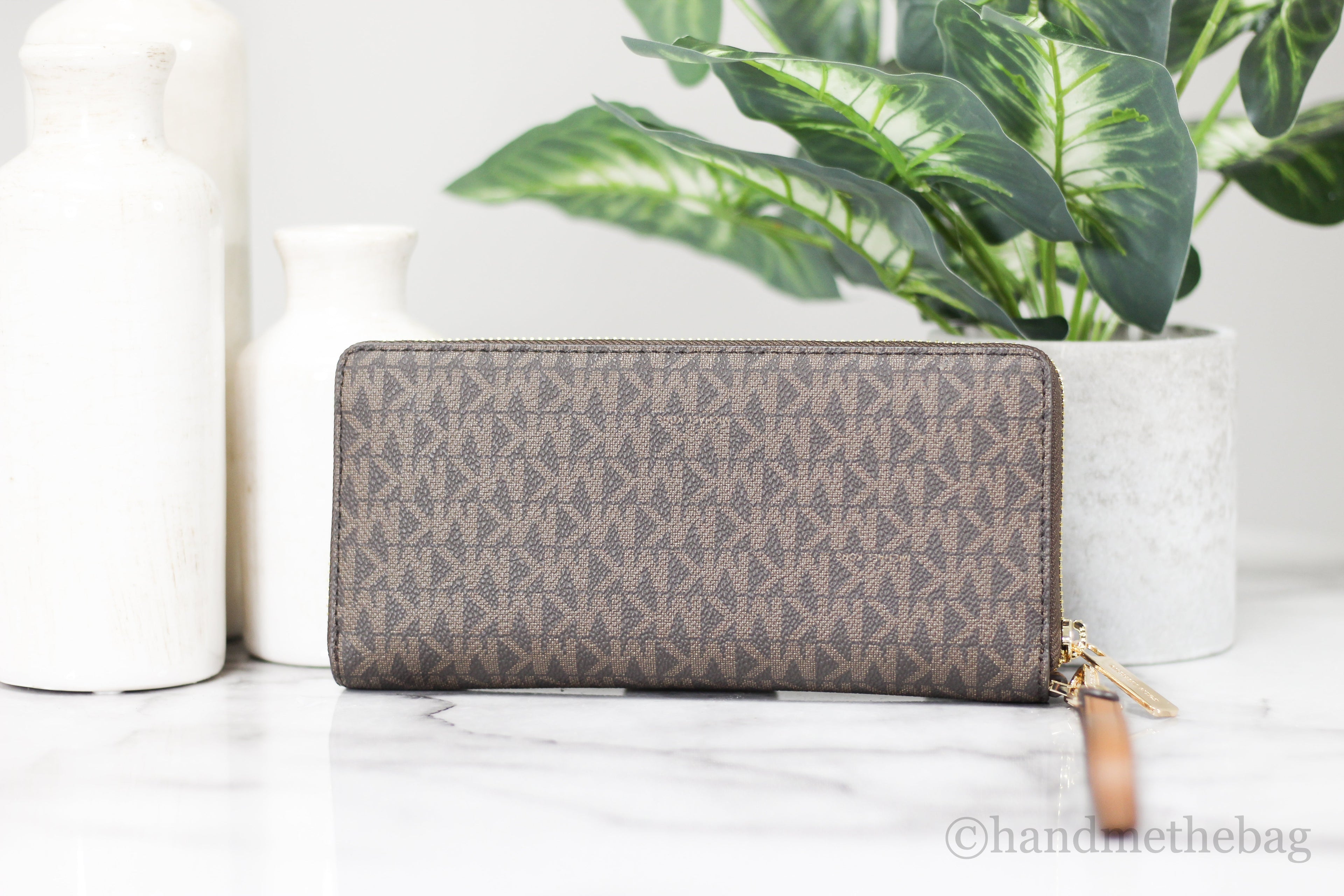 Michael Kors Brown Signature Continental Wallet