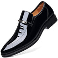 Mens Business Casual Loafers Patent Leather Formal Oxford Slip On Dress Shoes for Men (size 8)