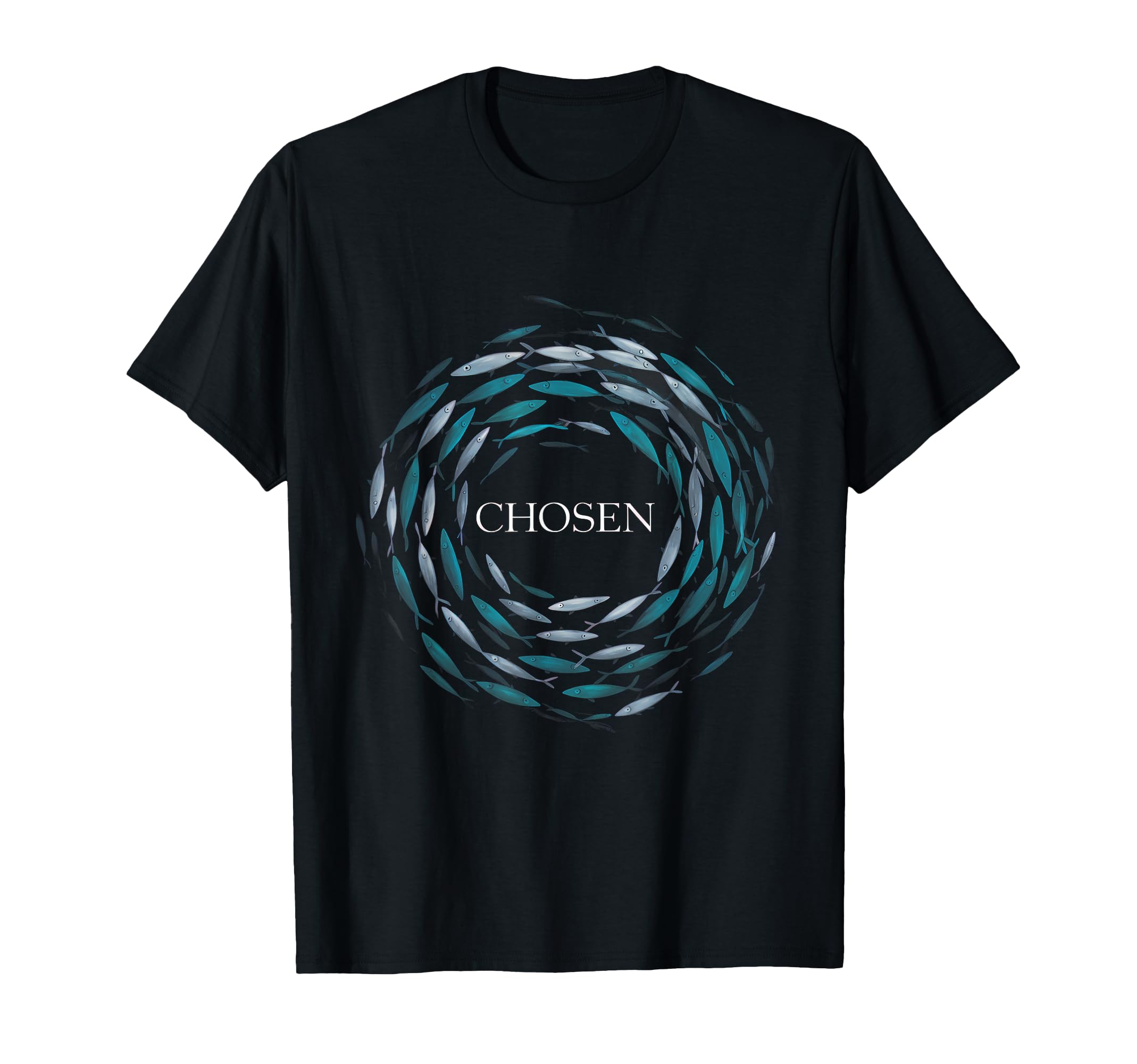 Christian Chosen Fish Swim Against The Current Bible T-Shirt