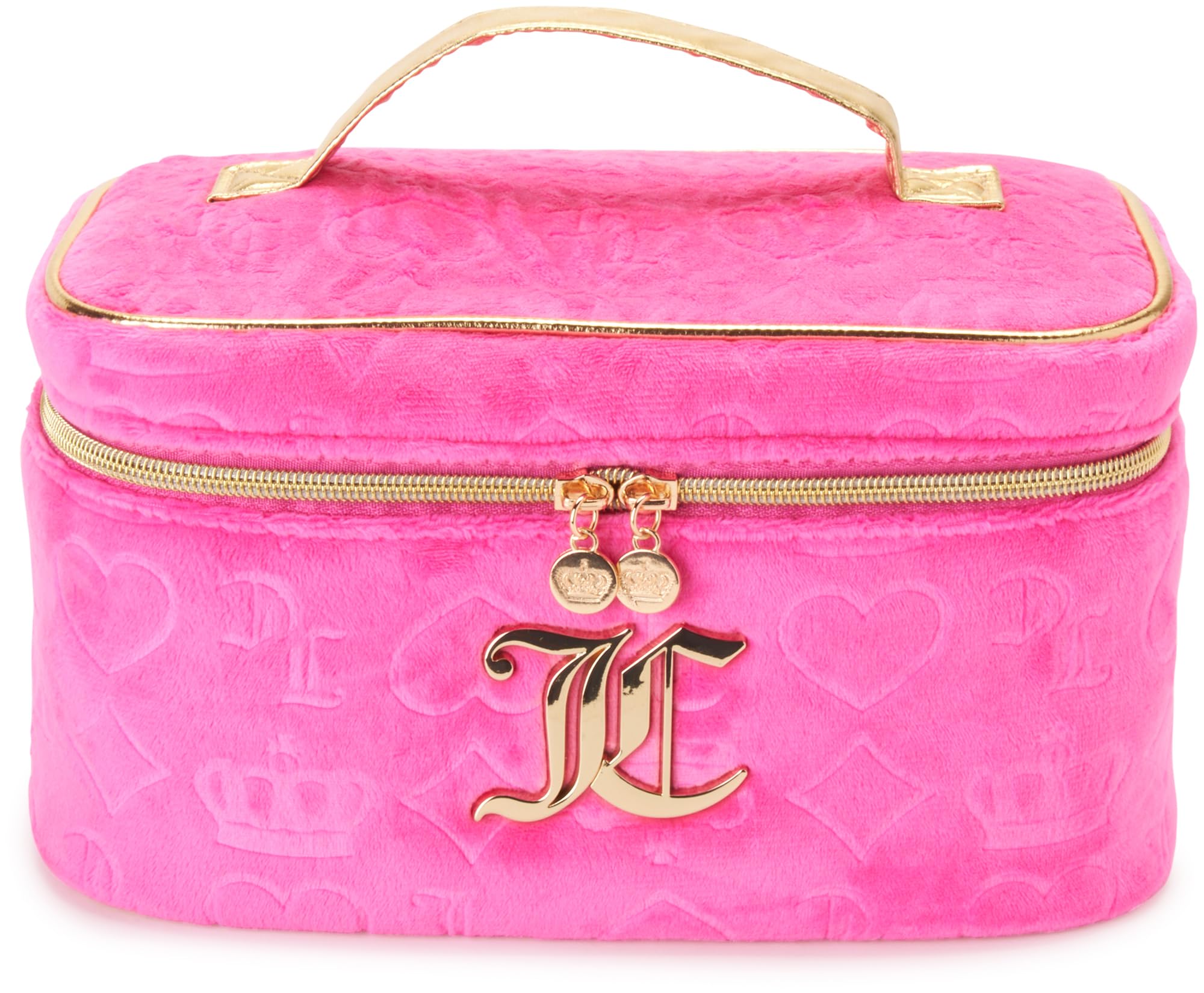 Juicy Couture Womens Cosmetics Bag - Travel Makeup and Toiletries Train Case Organizer Pink