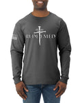 Redeemed Cross (Jesus) Long Sleeve Shirt Heather Black (XL)