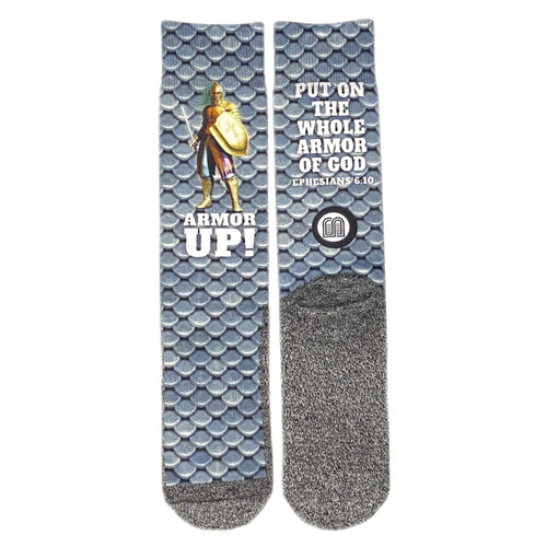 Armor of God Mens Bible Socks Christian Gifts Crew Moisture Wicking Durable Quality Inspirational Religious Socks for Men
