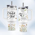 Christian Gifts for Women Faith Tumblers for Women - Christian Coffee Tumbler 40Oz I Am A Child of God