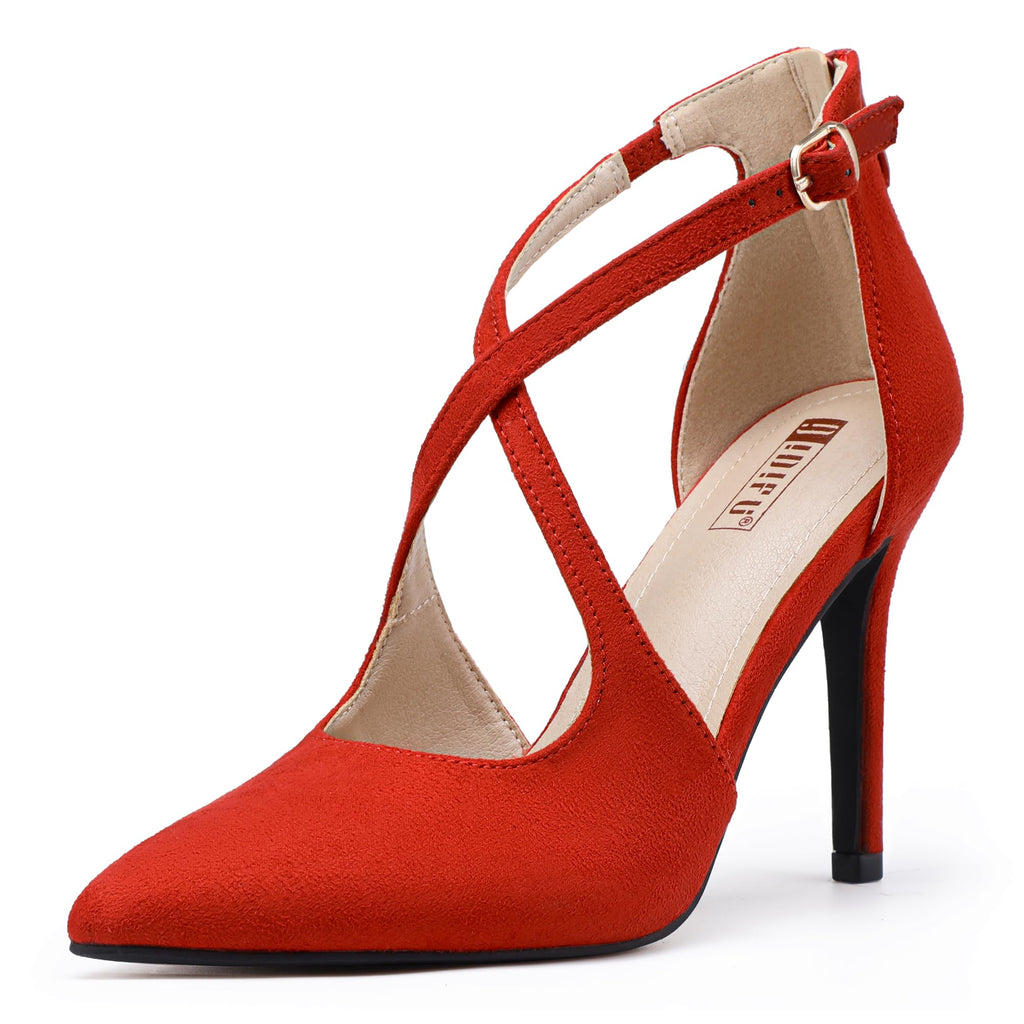 Red Closed Toe Heels Stiletto High Heel pumps(Size 5.5)