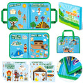WATINC Portable Bible Felt Stories Set - 6pack Religious Story Adam and Eve Learning Noah’s Ark Story Board Gift Early Educational Travel Storytelling Interactive Play Kit for Classroom Kids Toddlers