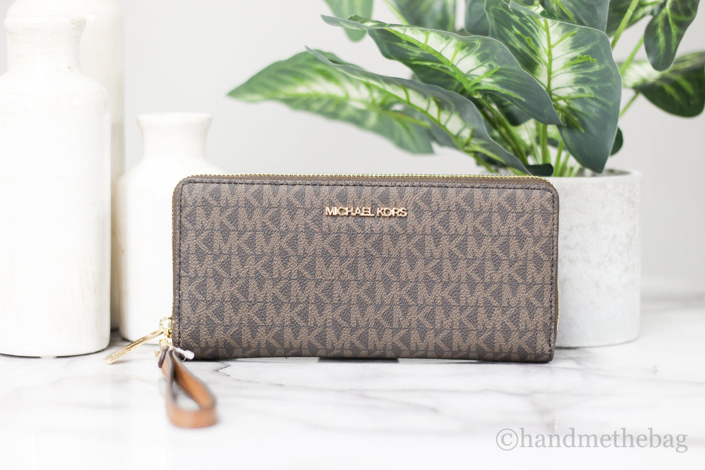 Michael Kors Brown Signature Continental Wallet