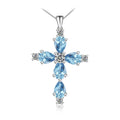 Cross Necklace For Women Sterling Silver Jesus Christian Religious Jewelry