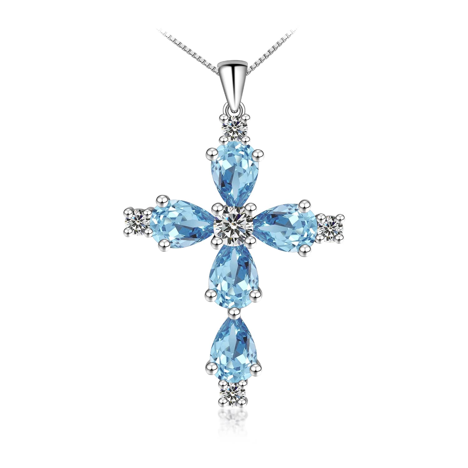 Cross Necklace For Women Sterling Silver Jesus Christian Religious Jewelry