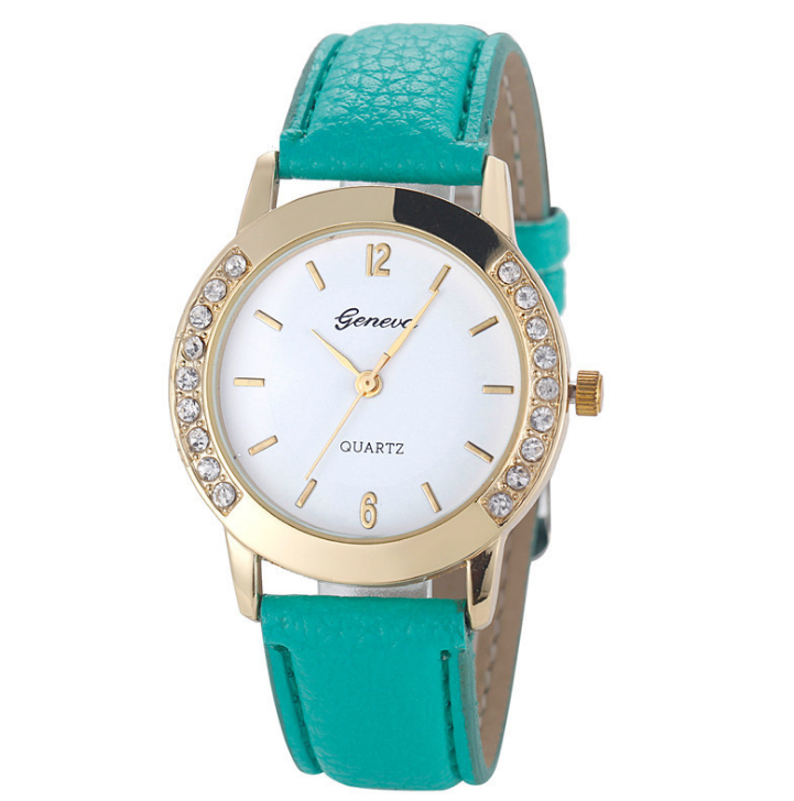 Geneva Leather Strap Watch for Women