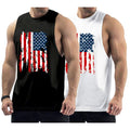 (Brand: InleaderStyle) 2 Pack Workout Tank Tops Sleeveless Gym Muscle Tee Graphic American Flag Shirt (XL)