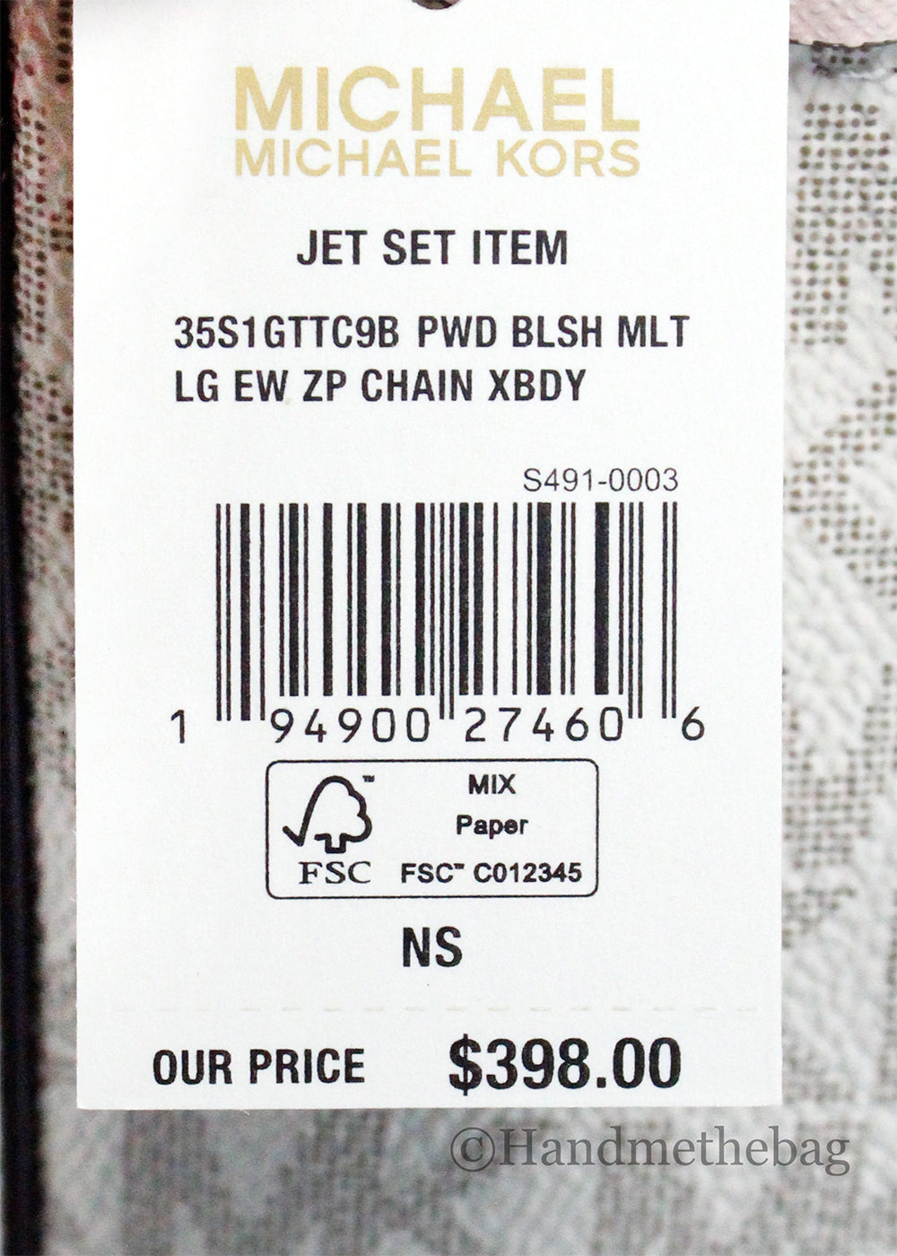 Michael Kors Jet Zip Chain Crossbody