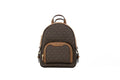 Michael Kors Jaycee Brown PVC Pocket Shoulder Backpack