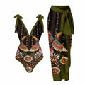 Vintage Women's Printed One Piece Swimsuit (S-XL)
