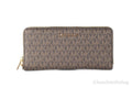 Michael Kors Brown Signature Continental Wallet