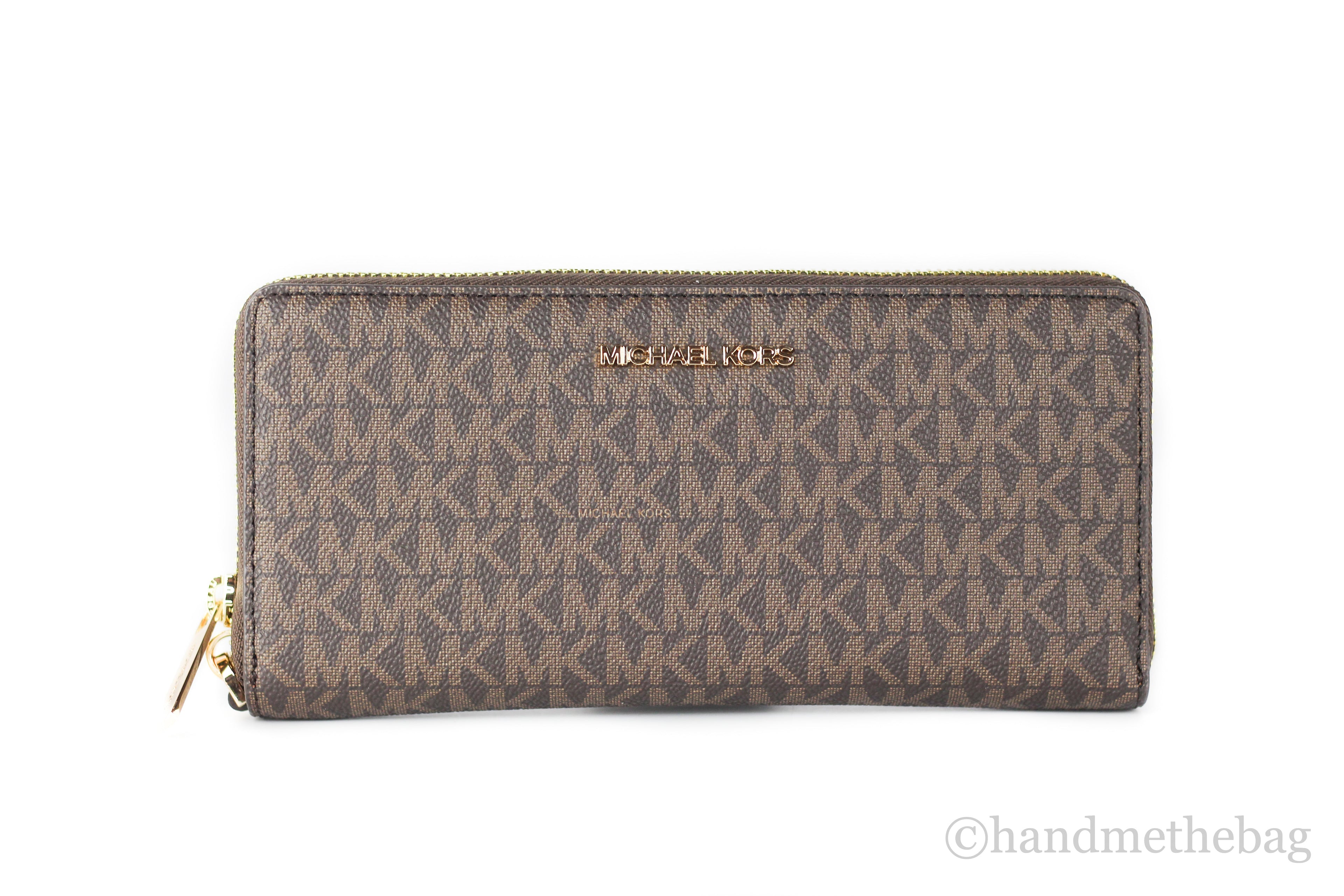 Michael Kors Brown Signature Continental Wallet