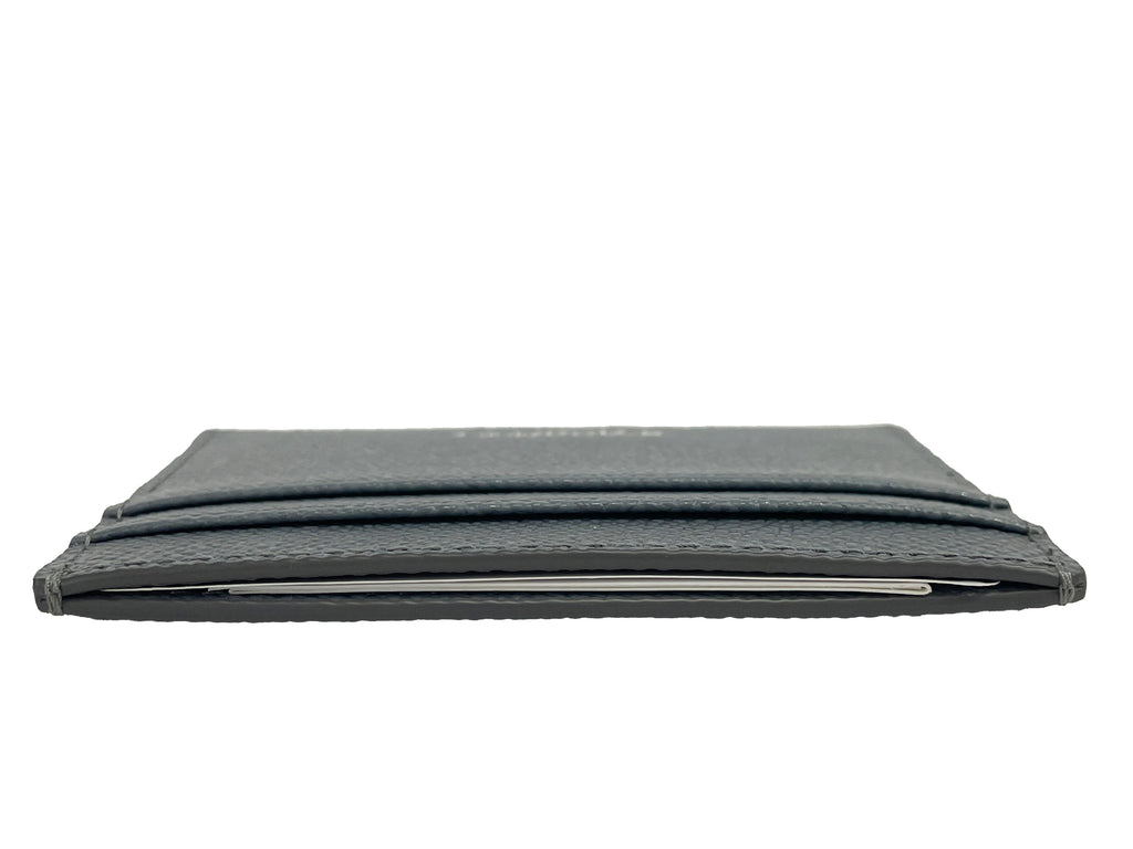 Burberry Sandon Grey Grained Leather Card Case Wallet