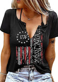 Vintage Rock Roll Concert T-Shirt Women Loose Casual Shirt Tops Funny Skeleton Eagle Graphics V Neck Short Sleeve (X-Large)