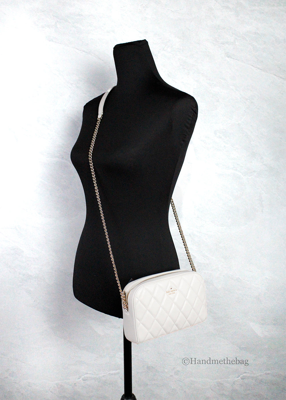 Kate Spade Carey Mini Parchment Quilted Camera Crossbody Bag