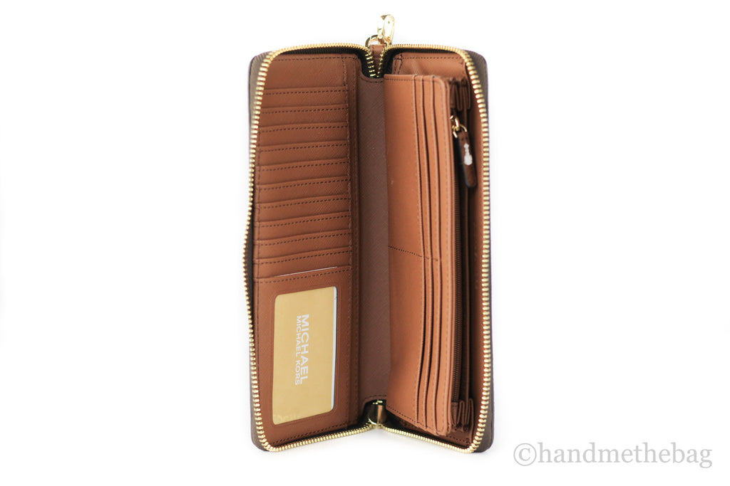 Michael Kors Brown Signature Continental Wallet