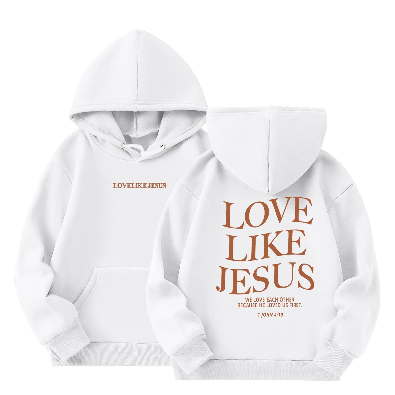 My Recent Orders Placed by Me Jesus Loves You Hoodies for Girls Letter Print Christian Sweatshirt Oversized Long Sleeve Pullover Top for 3-10 Years Cute Clothes for Girls 9-10