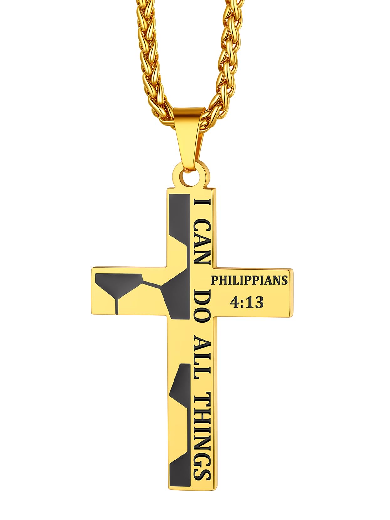 Richsteel Soccer Ball Necklace Pendant for Women Sports Jewelry 14K gold plated Soccer Cross Necklace for Men Soccer Player