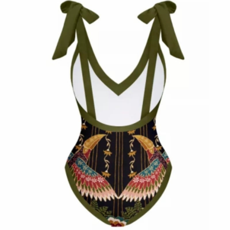 Vintage Women's Printed One Piece Swimsuit (S-XL)